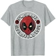 thumbnail image 1 of Funny Deadpool I'm Sorry DTG Print Unisex T-Shirt,Sport Grey Color,Size 2XL, 1 of 5
