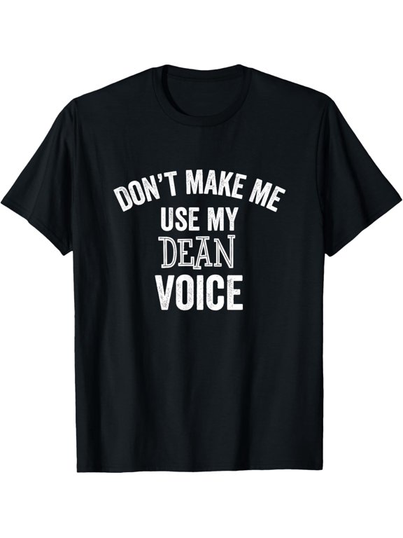 Funny Dean College University Department Promotion Gift T-ShirtMen and women, Black T-shirt, size: Extra large S-4XL