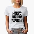 thumbnail image 1 of Funny Dear Santa, Just Bring Wine, Christmas Merch Gift, White T-Shirt, Small, 1 of 5