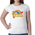thumbnail image 1 of Funny Death Metal Unicorn Rainbow Hilarious Girl's Cotton Youth T-Shirt, 1 of 2