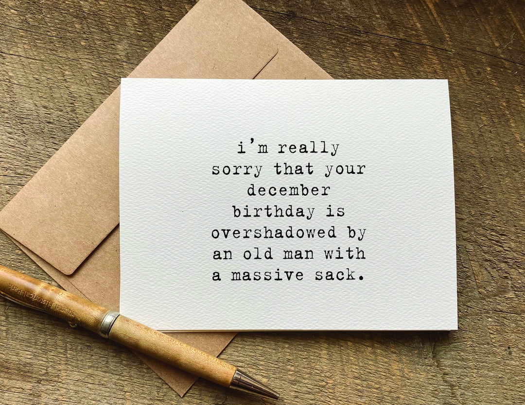 Funny December Birthday Card – 