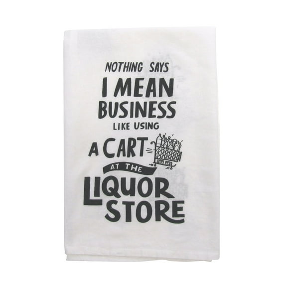 Funny Decorative Cloth Liquor Store Cart Dish Dry Hand Towel Novelty Sassy Kitchen Decor