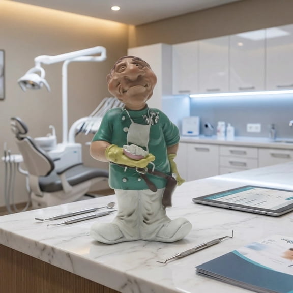 Funny Decorative Professional Occupation Resin Figurine, 1 Characters, Dentist Decorative Statues 1pcs