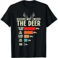 thumbnail image 1 of Funny Deer Hunting Excuse Graph for Hunter Men Graphic Short Sleeve T-Shirt, 1 of 6