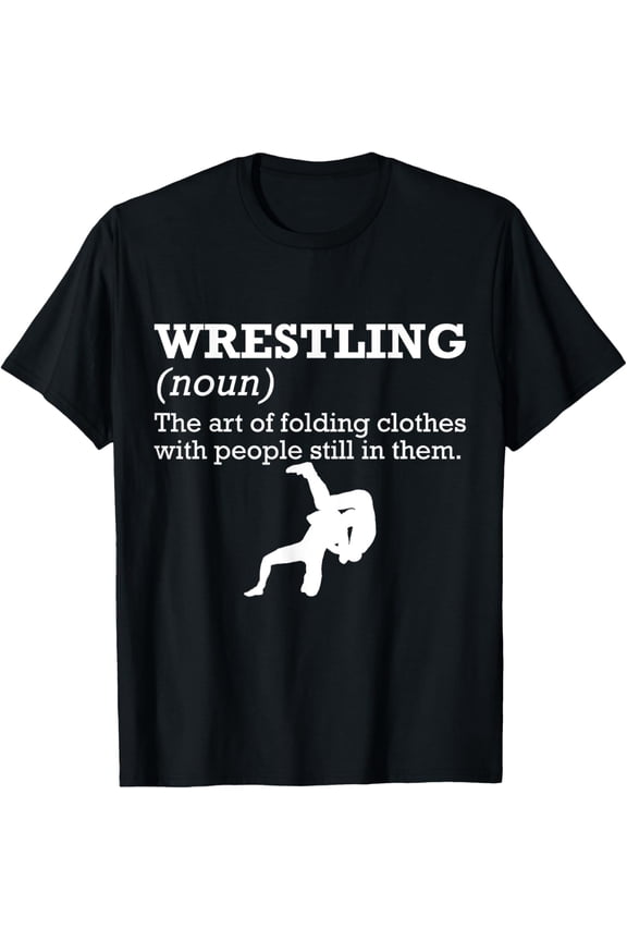 Funny Definition Wrestling Wrestler T-ShirtMen and women, Black T-shirt, size: Extra large S-4XL