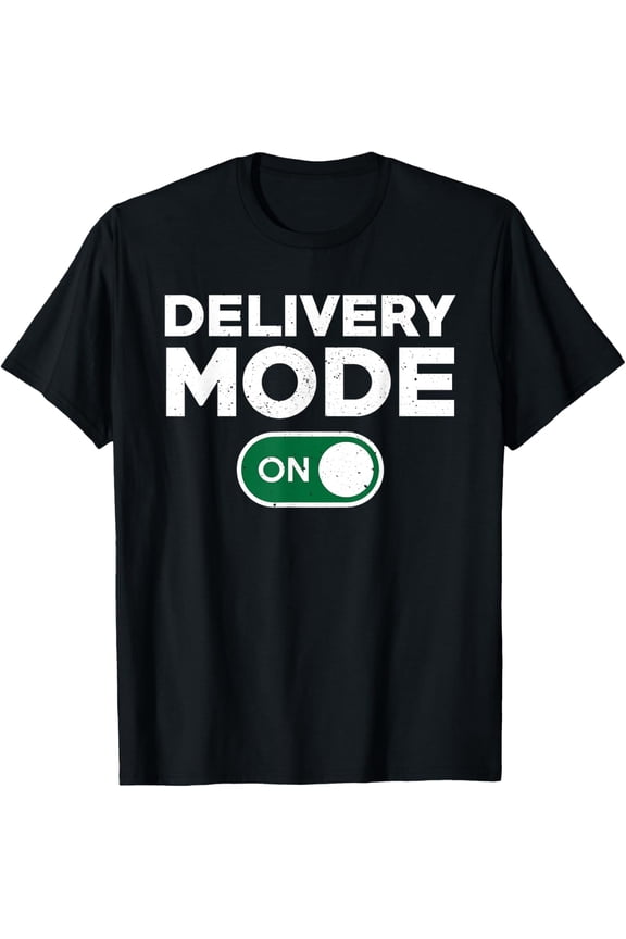 Funny Delivery Driver Costume Delivery Mode Courier T-ShirtMen and women, Black T-shirt, size: Extra large