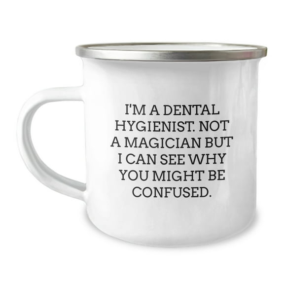 Funny Dental Hygienist Gifts - Camping Mug for Friends and Family - Merry Christmas Unique Presents from Men and Women