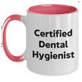 thumbnail image 1 of Funny Dental Hygienist Gifts from Friends for Father's Day Unique Two Tone Coffee Mug, 1 of 4
