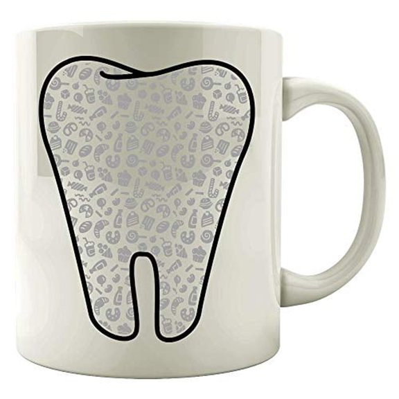 Funny Dentist 11 oz Coffee Mug - Tooth Health Humor White Ceramic Gift