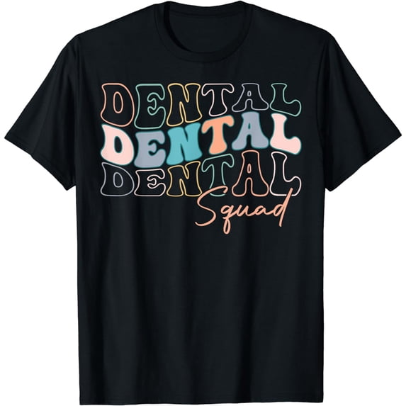 Funny Dentist Groovy Dental Squad Cool Design Dental Dentist T-Shirt