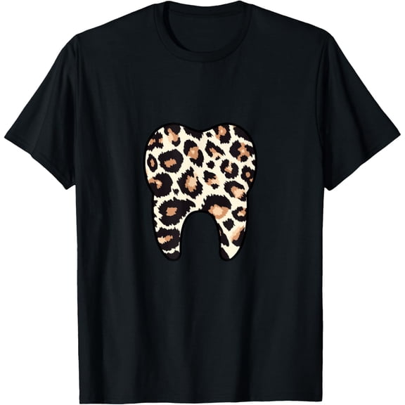 Funny Dentist Leopard Dental Teeth Assistant Dental T-Shirt