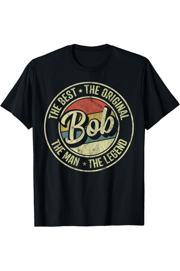 Funny Design Bob Personal Name First Name Retro Bob Funny Gift Unisex T-Shirt
