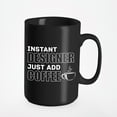 thumbnail image 1 of Funny Designer Quotes Cup, Black 15oz Ceramic Mug, 1 of 5