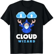 Funny DevOps Engineer Cloud Computing Cloud Wizard T-Shirt   Tech Gift Tee