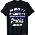 thumbnail image 1 of Funny Diabetic Type 1 Diabetes T1D Diabetes Awareness T-ShirtMen's and women's gift, black and white T-shirt, size: Extra large S-4XL, 1 of 4