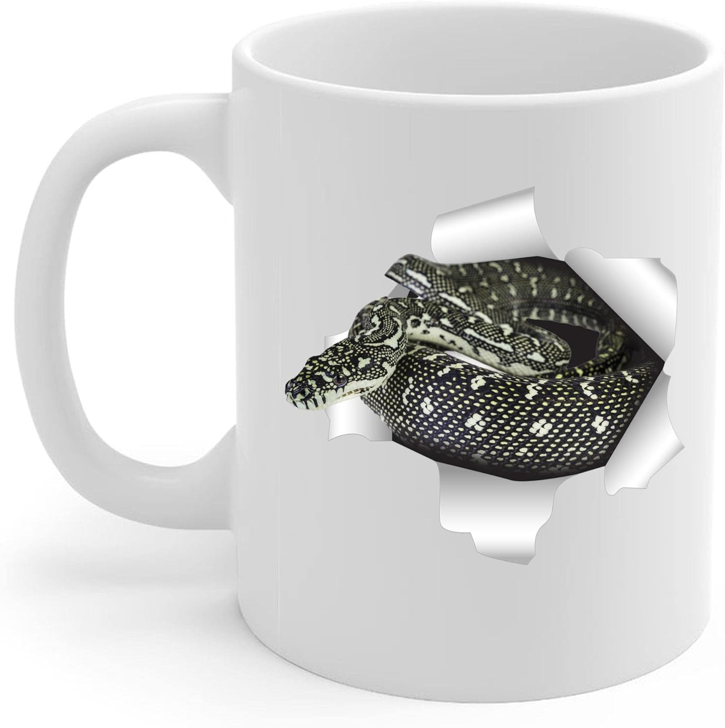 Funny Diamond Python Mom And Dad Gifts With Animal Looks Through Coffee ...