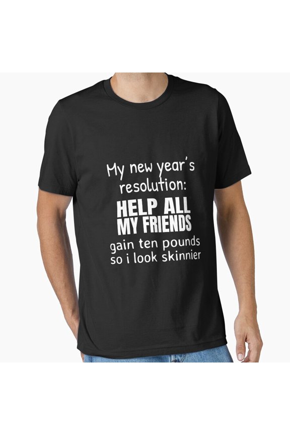 Funny Diet New Years Resolution Foodie Humor Holiday Gift Unisex T-Shirt , up to Size 5XL