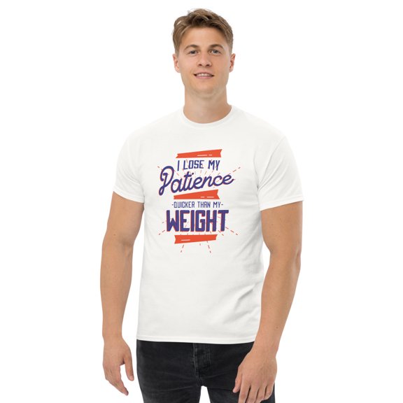Funny Diet Patience Weight Loss Comedy Apparel Premium T-Shirt (White, 3XL)