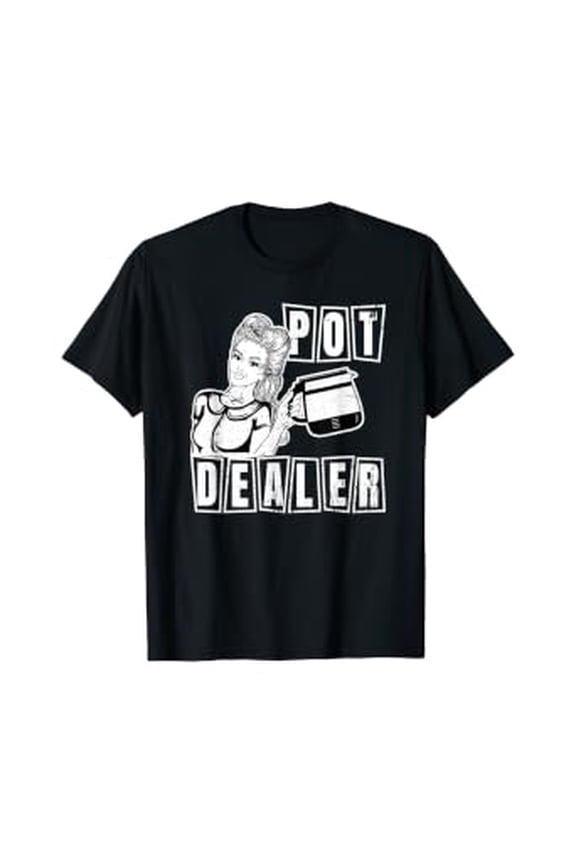 Funny Diner Waitress Retro Server Coffee Pot Dealer T-Shirt
