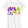 thumbnail image 1 of Funny Dinkin Flicka Fluffy Fingers Apparel T-Shirt, 1 of 3