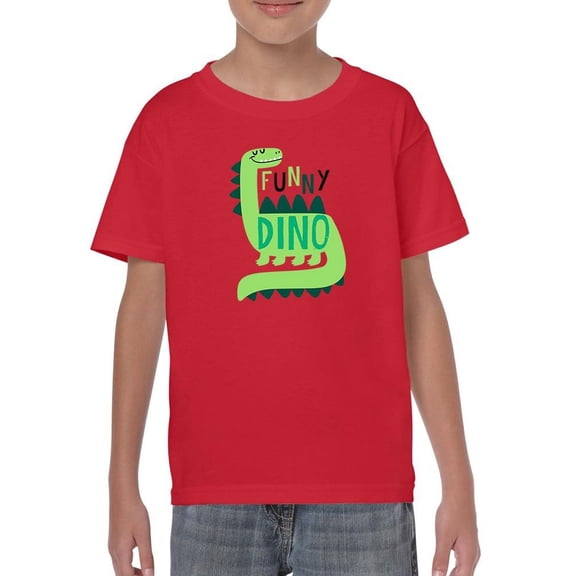 Funny Dino Lineless Art T-Shirt Juniors -Image by Shutterstock,  Medium