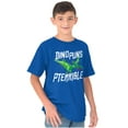 thumbnail image 1 of Funny Dino Puns Are Pterrible Joke Crewneck T Shirts Boy Girl Teen Brisco Brands L, 1 of 6