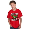 thumbnail image 1 of Funny Dino Puns Are Pterrible Joke Crewneck T Shirts Boy Girl Teen Brisco Brands X, 1 of 6