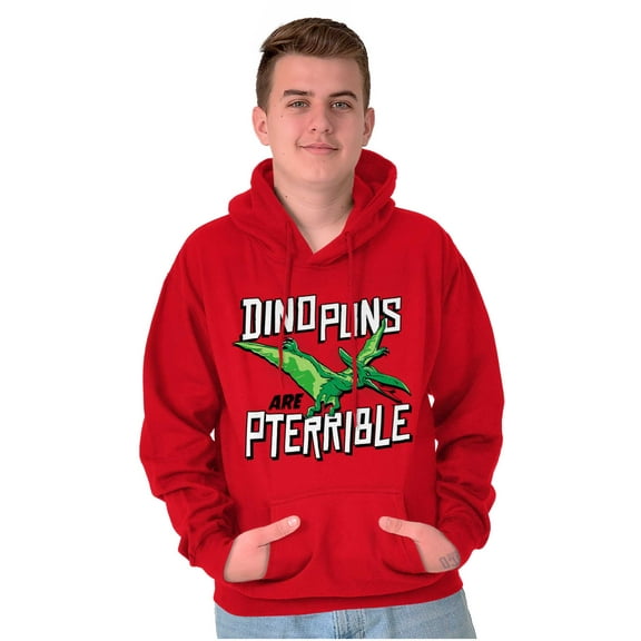 Funny Dino Puns Are Pterrible Joke Hoodie Sweatshirt Women Men Brisco Brands S