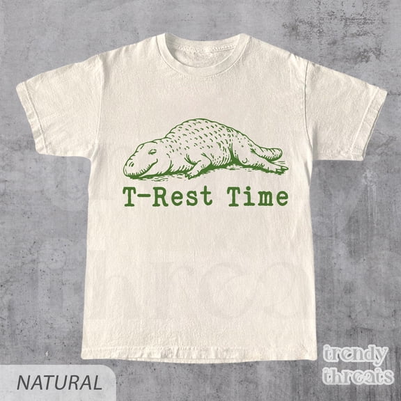 Funny Dino Shirt, T-Rest Time T-Shirt, Cute Silly Dinosaur Shirt, T-Rex Meme Tee, Unisex A