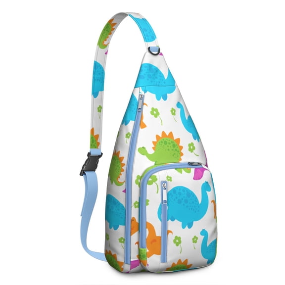Funny Dino Skeleton Sling Bag - Prehistoric Pattern Cooler, Reusable Tote for Work & Travel
