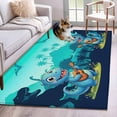 thumbnail image 1 of Funny Dinosaur Area Rugs 4'x6', Washable Small Throw Rugs for Office Bathroom, Playing Guitar Palm Tropical Fern Silhouette Indoor Outdoor Rug Non-Slip Low Pile Carpet Runner Reversible Floor Mats, 1 of 8