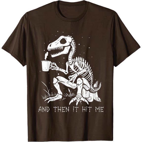 Funny Dinosaur Bones Story Teller Goth Halloween Unisex T-Shirt for Men Women Kids,Dark Chocolate Color,Size M