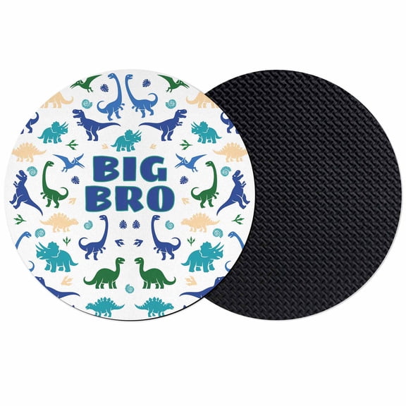 Funny Dinosaur Coasters Set of 2, Absorbent Coasters for Drinks, Cute Dino Blue Cartoon Boys Girls Children Coaster for Desk Coffee Table Protection, Home Decor House Warming Gifts 4"