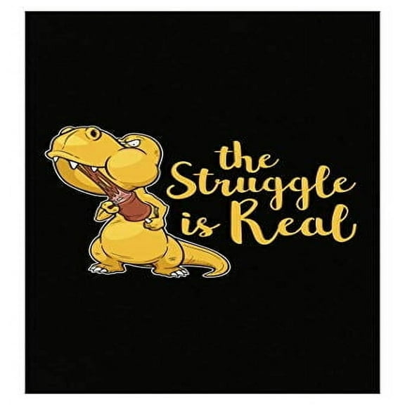 Funny Dinosaur Eating Hunger Humor Poster - 13x19 - Wall Decor for Kids Gift