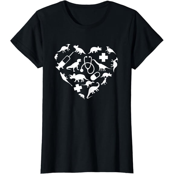 Funny Dinosaur Nurse Pediatric Nurse Pediatric Physical T-Shirt