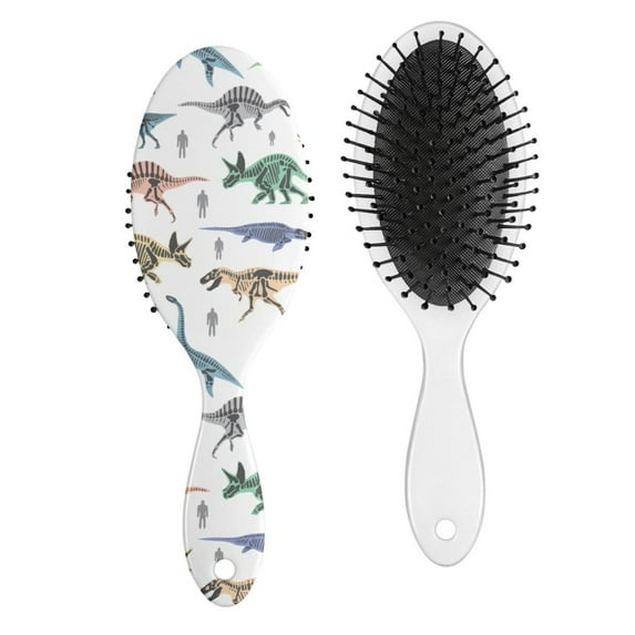 Funny Dinosaur Paddle Brush - Gentle on Wet & Dry Hair, No-Pull Bristles, Vibrant Dino Lover Design for Women & Girls