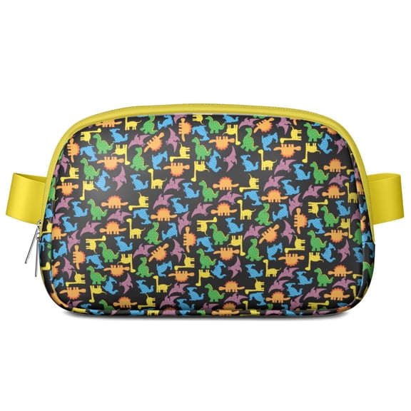 Funny Dinosaur Print Belt Bag – Cute Dino Skeleton Fanny Pack for Women with Colorful Pattern and Water-Resistant Fabric for Everyday Adventure