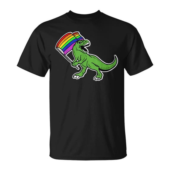 Funny Dinosaur Rainbow Flag Gay Pride Lgbt Awareness Gift Men Women Tshirt Graphic Print U