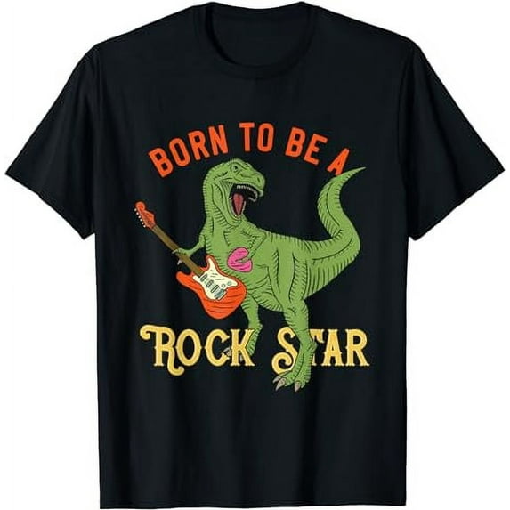 Funny Dinosaur Rex Rockstar Shirt Perfect Trex Present T-Shirt