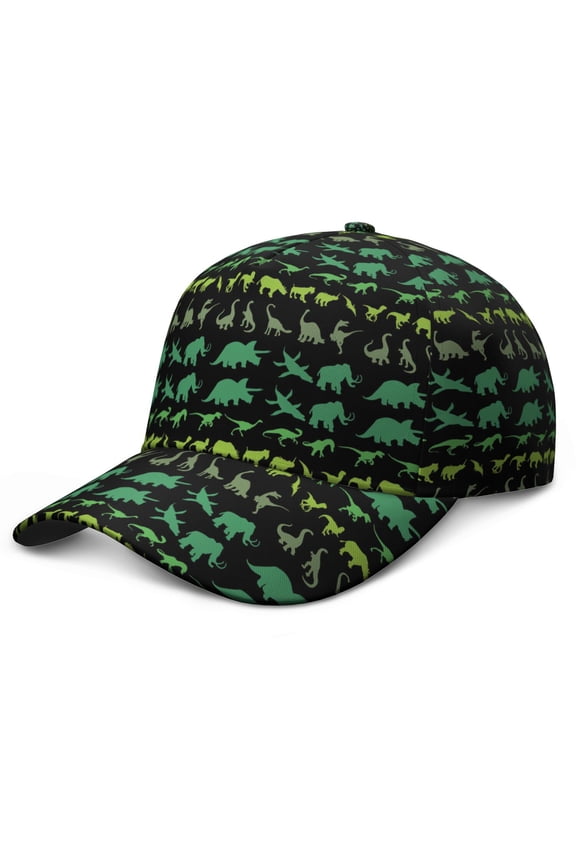Funny Dinosaur Snapback Cap - Retro Roaring Dino Design Breathable Unisex Baseball Hat