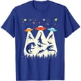 thumbnail image 1 of Funny Dinosaur UFO Lover Retro Vintage Alien Abduction Unisex T-Shirt for Men Women Kids, 1 of 5