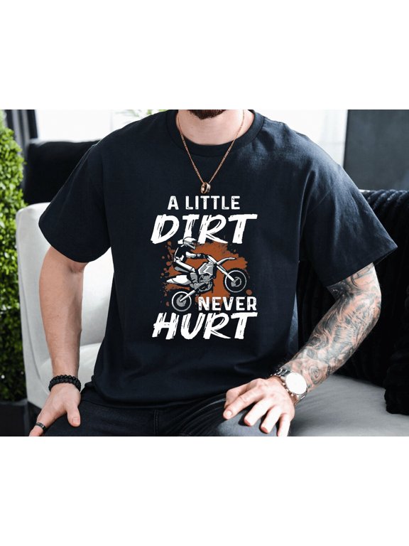 Funny Dirt Bike Gift For Boys Men Motorcycle Motocross Biker Unisex T-Shirt, up to size 3XL.