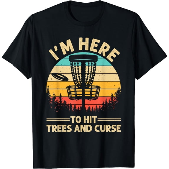 Funny Disc Golf For Men Women Disc Golf Player Trees Sports T-Shirt