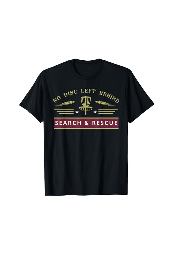 Funny Disc Golf Search And Rescue Graphic T-Shirt for Disc Golf Enthusiasts