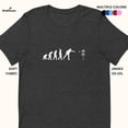 thumbnail image 1 of Funny Disc Golf T-Shirt: Human Evolution Graphic Tee, 1 of 4