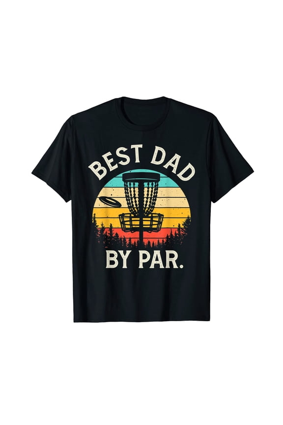 Funny Disc Golf T-Shirt for Best Dads - Perfect Father's Day Gift with Sunset Design