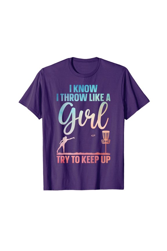 Funny Disc Golf Throwing T-Shirt for Women - Perfect Gift for Disc Golf Lovers