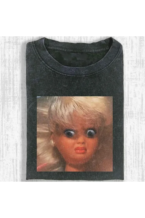 Funny Disgusted Doll Meme T-Shirt, Doll Face Meme Shirt Short Sleevee Tee Trendy, Weird Shirt, Sarcastic, Specific Shirt Graphic OML