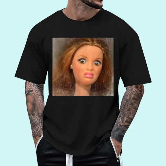 Funny Disgusting Doll face Meme T-Shirt