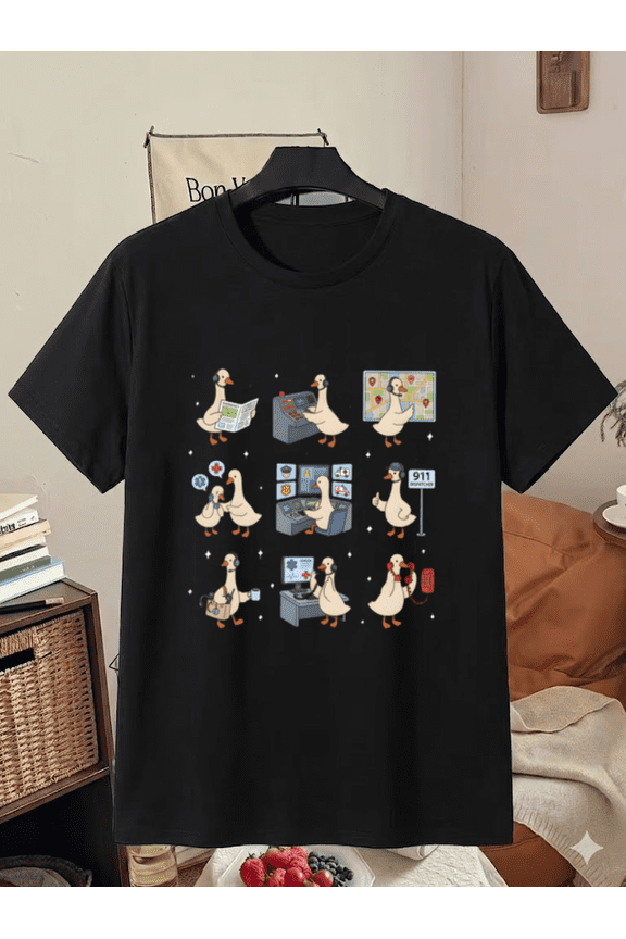 Funny Dispatcher Goose T-Shirt - 911 Emergency Services Humor, for men & women, S-5XL
